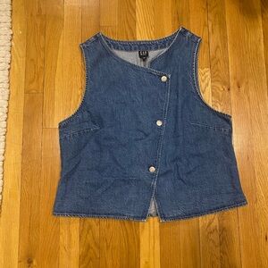 GAP Denim asymmetrical vest